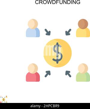 Crowdfunding Simple vector icon. Illustration symbol design template for web mobile UI element. Stock Vector