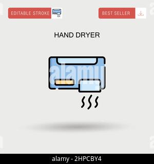 Hand dryer Simple vector icon. Stock Vector