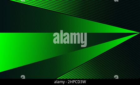 Triangular abstract background with line pattern combination wrapped in dark green color Stock Vector