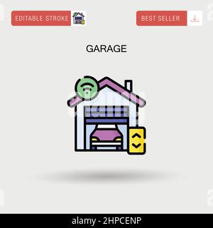 Garage Simple vector icon. Stock Vector