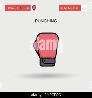 Punching Simple vector icon. Stock Vector