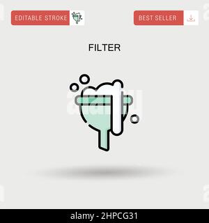 Filter Simple vector icon. Stock Vector