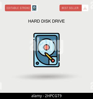 Hard disk drive Simple vector icon. Stock Vector