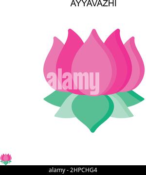 Ayyavazhi Simple vector icon. Illustration symbol design template for web mobile UI element. Stock Vector
