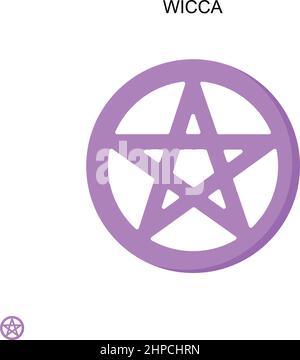 Wicca Simple vector icon. Illustration symbol design template for web mobile UI element. Stock Vector