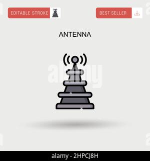 Antenna Simple vector icon. Stock Vector