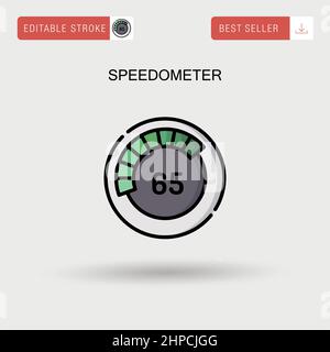 Speedometer Simple vector icon. Stock Vector