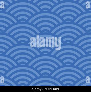 Japanese wave pattern for wallpaper background Stock Vector