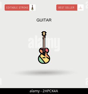 Guitar Simple vector icon. Stock Vector