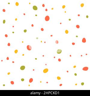 Colorful spots on a white background. Vector seamless pattern Stock Vector