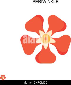 Periwinkle Simple vector icon. Illustration symbol design template for web mobile UI element. Stock Vector