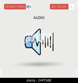 Audio Simple vector icon. Stock Vector