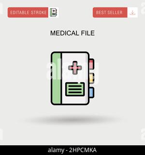 Medical file Simple vector icon. Stock Vector