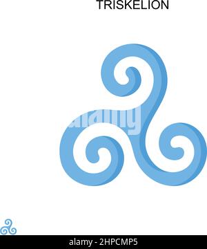 Triskelion Simple vector icon. Illustration symbol design template for web mobile UI element. Stock Vector