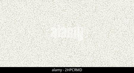 Fluffy white abstract dotted terry towel or carpet seamless pattern top view. Noise vector texture. Domestic cotton rug or mat closeup. Woollen soft c Stock Vector