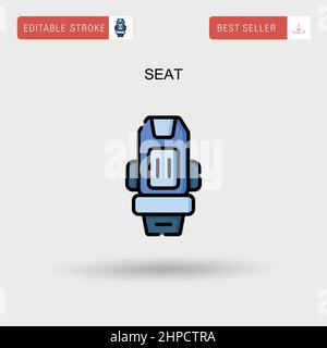 Seat Simple vector icon. Stock Vector