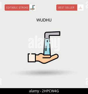 Wudhu Simple vector icon. Stock Vector