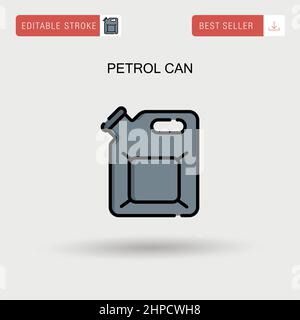 Petrol can Simple vector icon. Stock Vector