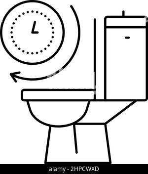 frequent urination line icon vector illustration Stock Vector