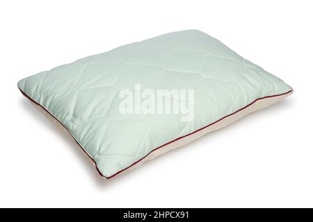 Pillow for sleep close-up isolated on white background Stock Photo