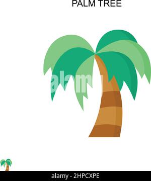 Palm tree Simple vector icon. Illustration symbol design template for web mobile UI element. Stock Vector