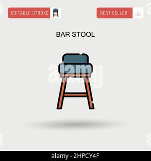 Bar stool Simple vector icon. Stock Vector