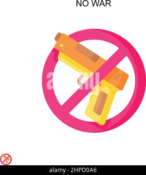 No war Simple vector icon. Illustration symbol design template for web mobile UI element. Stock Vector