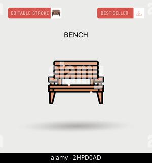 Bench Simple vector icon. Stock Vector