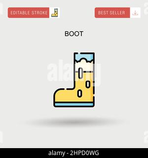 Boot Simple vector icon. Stock Vector