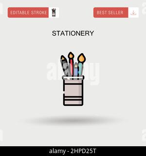 Stationery Simple vector icon. Stock Vector