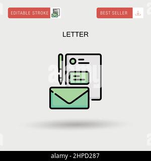 Letter Simple vector icon. Stock Vector