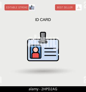 Id card Simple vector icon. Stock Vector