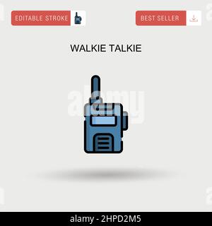 Walkie talkie Simple vector icon. Stock Vector
