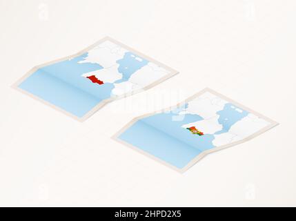 Vector Illustration of a Map of Europe with Highlighted Portugal Stock  Vector - Illustration of highlighted, region: 104200948