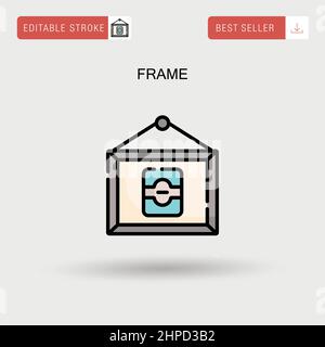 Frame Simple vector icon. Stock Vector