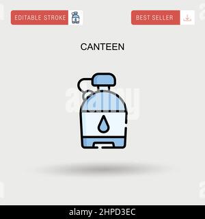 Canteen Simple vector icon. Stock Vector