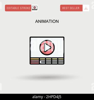 Animation Simple vector icon. Stock Vector