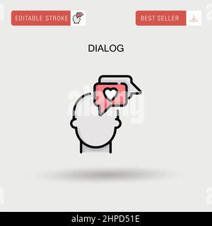 Dialog Simple vector icon Stock Vector Image & Art - Alamy