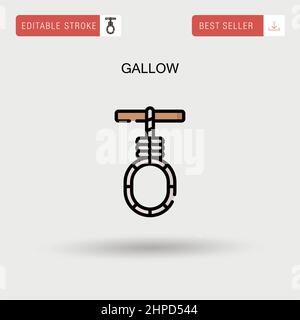 Gallow Simple vector icon. Stock Vector