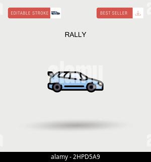 Rally Simple vector icon. Stock Vector