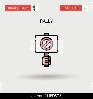 Rally Simple vector icon. Stock Vector