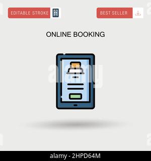 Online booking Simple vector icon. Stock Vector