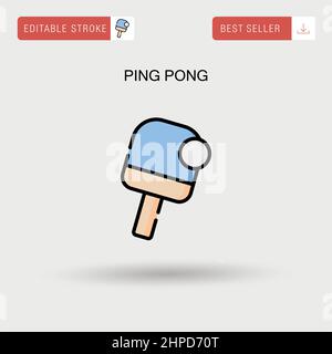 Ping pong Simple vector icon. Stock Vector