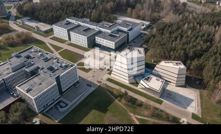 Smart and Modern Science Buildings Block Modern Science Concept Stock Photo