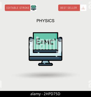 Physics Simple vector icon. Stock Vector