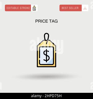 Price tag Simple vector icon. Stock Vector