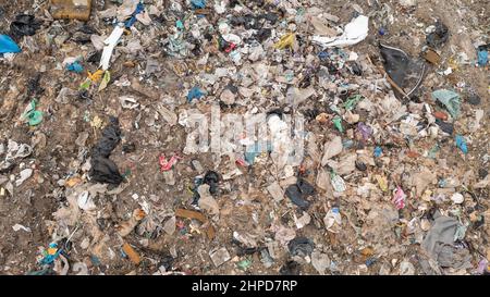 Garbage pile in trash dump or landfill. Pollution concept. Stock Photo