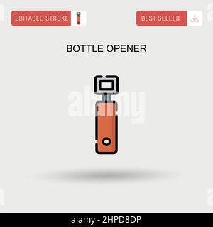 Bottle opener Simple vector icon. Stock Vector