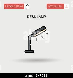 Desk lamp Simple vector icon. Stock Vector