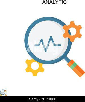 Analytic Simple vector icon. Illustration symbol design template for web mobile UI element. Stock Vector